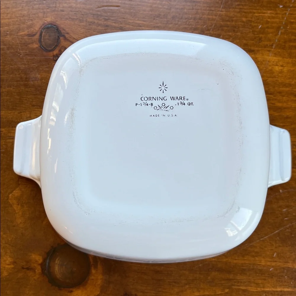 Corningware Casserole Dish P-1 3/4-B & Glass Lid 1.75 Qt Blue Cornflower